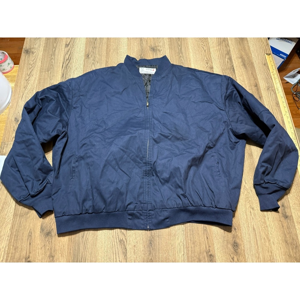 Aramark Jacket Men's Size 4X Blue Long Sleeve Full Zip Up Outerwear Comfortable